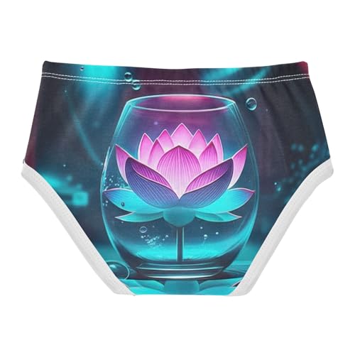 Neon Lotus Cute Panties Girl Toddler Girls Underwear Cotton Print Underpants Briefs 2t2