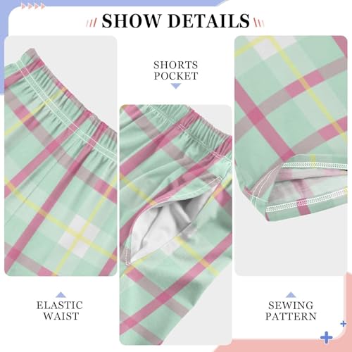 Boy Pajama Pant Lightweight Buffalo Plaid Scotland Green4