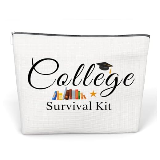 Graduation Gifts For Girls, College Survival Kit Bag, College Gifts For Best Friend Sister Daughter, University College Masters Graduate Gift Makeup Bag, Travel Makeup Bag Set Of 1 - A54