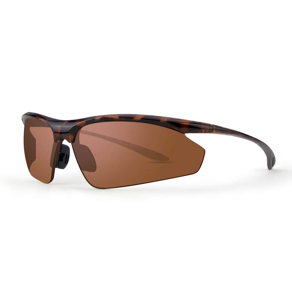 Epoch 6 Sport Sunglasses with Tortoise Frame and Polarized Super-Hydrophobic Amber Lens
