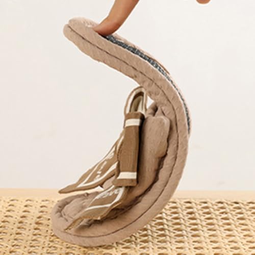 Bow-Knot Cotton House Slippers for Women, Soft Open Toe Indoor Non Slip Washable Comfortable Stitching Shoes for Hotel Travel Bedroom Airplane Party 6