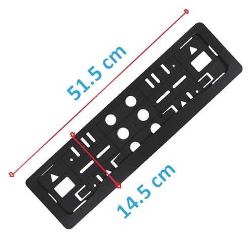 Image of KINGSWAY Elevate Car Number Plate Frames for All 2023 Onwards Models of Honda Car Registration Plate Holders, Black Licence Plate Covers (Front and Rear), Universal Size 51.5 x 14.5 cm