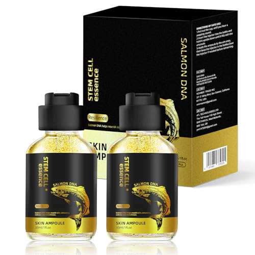 Salmon DNA Ampoule Korean Serum Booster 2PCS PDRN Ampoule for Firming & Youthful-Looking Skin Hydrating Korean Skincare 30ML