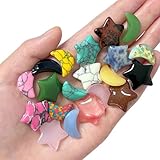 HIVTE 20er-Set Polierte Stern- und Mond-Edelsteine für Achtsamkeit und Deko, Spirituelles Reiki-Energie-Kristall-Kit, Geschenk für Damen