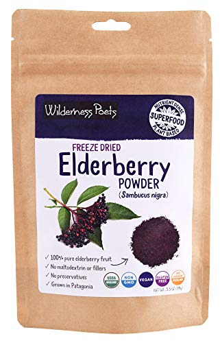 Wilderness Poets, Elderberry Powder - Freeze Dried, Organic (3.5 Ounce)