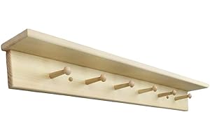 Versatile 36" Shaker Peg Rail with a Convenient Shelf for Storage and Organization