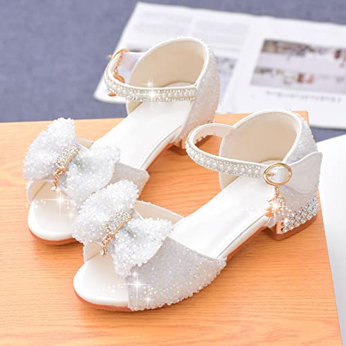 Toddler Girls Wedding Sandals Cute Glitter Mary Jane 𝗟o𝐰 Heel Shoes for Wedding 𝗣a𝐫𝐭y Girls Dress Shoes4