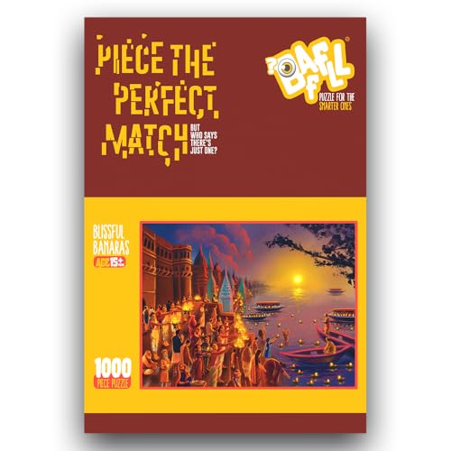 Image of Blissful Banaras | Jigsaw Puzzle for Adults & Teens | 1000 Pcs Precision-Cut | Beautiful Artwork | Fun Brain Challenge | Ideal Gift for Puzzle Lovers