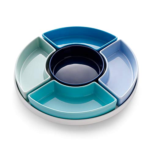 Sweese 707.103 Porcelain Divided Serving Dishes, Relish Tray, Serving Bowls for Parties