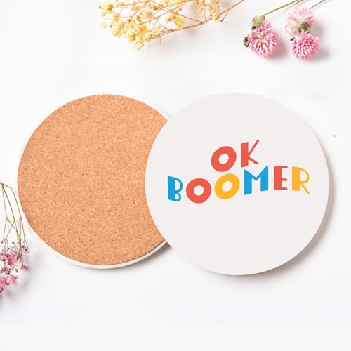Sous verre ronds en céramique avec humour internet à offrir pour une crémaillère