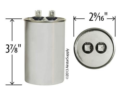 Jard 12828 Replacement - 65 uf / Mfd 370 / 440 VAC AmRad Round Universal Capacitor , Made in the U.S.A.