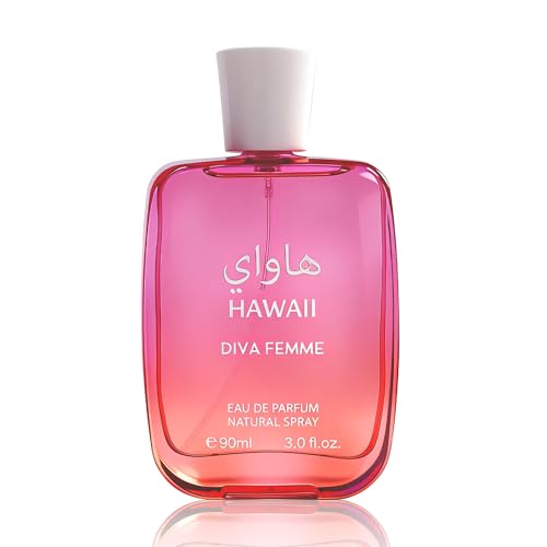 Image of AFLUXE Hawaii Diva Femme Women's Perfume 3.0 Fl. Oz Eau De Parfum for Women, Vibrant Lychee, Rhubarb & Rose Scents, Long Lasting Elegant Fragrance