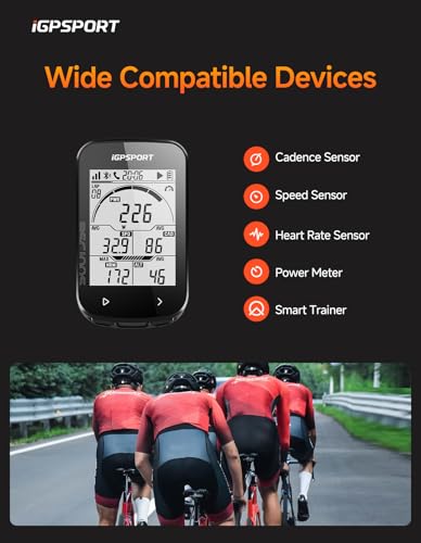 Image of iGPSPORT BSC100S GPS Bike Computer Wireless, 2.6'' LCD Display 40H Rechargeable Waterproof Cycling Computer Bluetooth ANT+