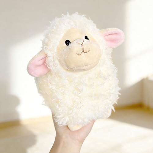 Peluche d'agneau pour le voyage, coussin mouton kawaii pour sieste en voiture et train