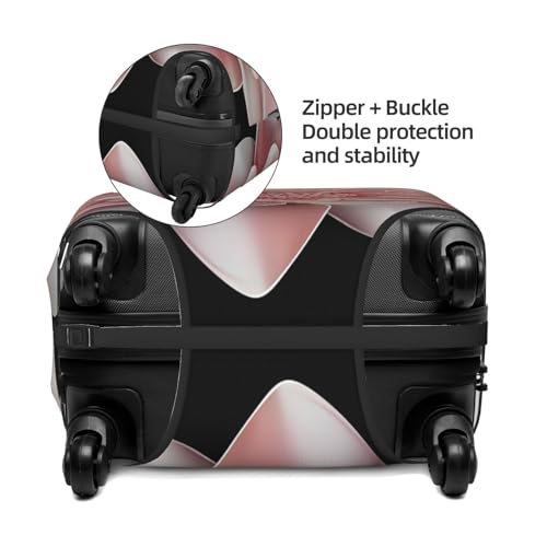 Pink Flower Elastic Travel Luggage Cover, Washable Spandex Suitcase Protector, Anti-Scratch Fits 18-32 Inch4