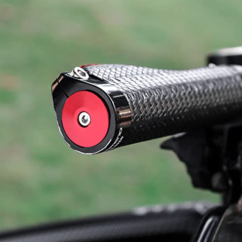 Muqzi Bicycle Bar End Plugs Handlebar End Plugs Aluminum Bike Handlebar Cap Bar End Caps, Red #TOP1