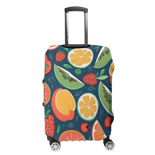 Fruits Pattern Elastic Luggage Cover Suitcase Protector for 19-32 Inch Suitcases | Universal Stretchable Travel Bag Cover | Anti-Scratch, Washable with Zipper Closure M4