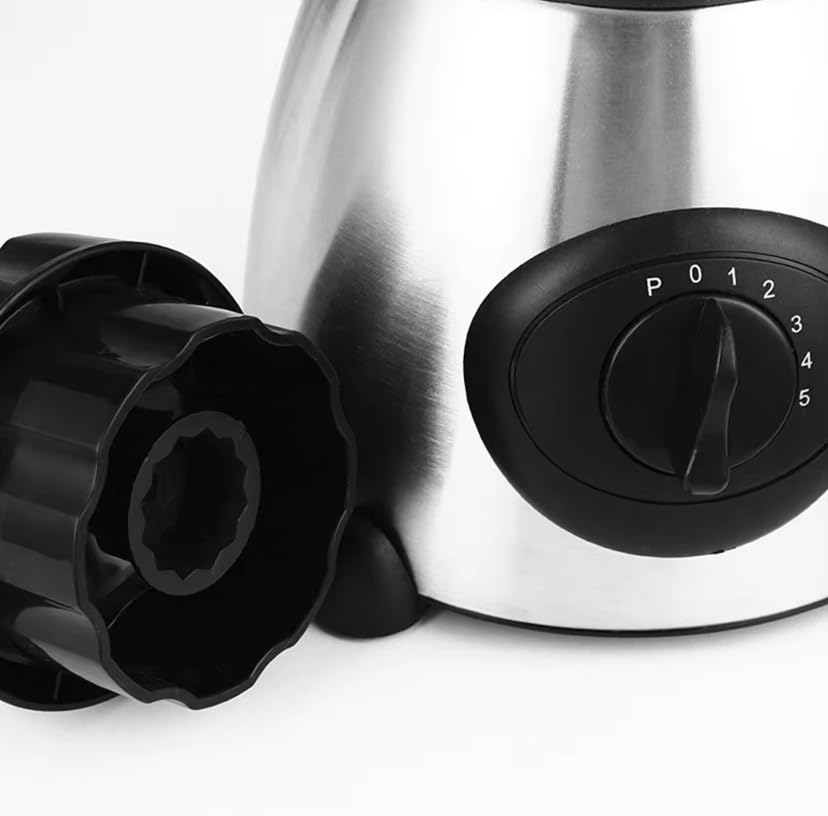 Batidora de Vaso 5 velocidades 800W de Potencia, Vaso 1,5L, molinillo para cafe y especia incluido, Cuchilla y acabados acero inoxidable