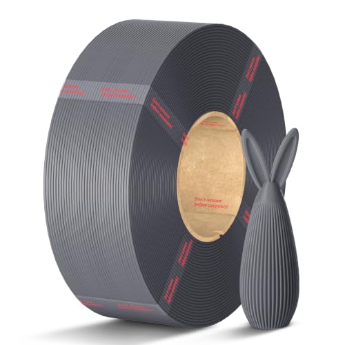 ANYCUBIC PLA Filament Refill 1.75mm 3D Printer Filament for Reusable Spools Dimensional Accuracy +/- 0.02mm Fit with Most Reusable Spools 1KG Texture Grey