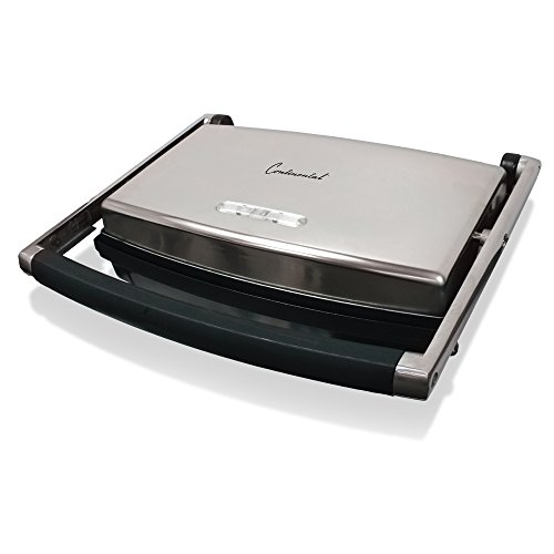 Continental Electric CP43529 Panini Sandwich Grill Maker, One Size, Black
