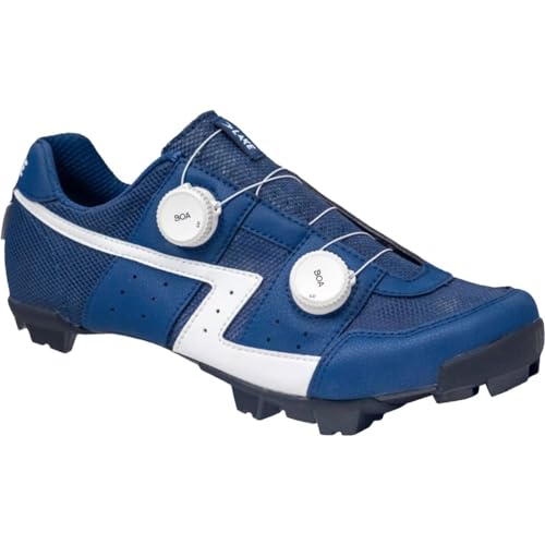 Lake Mx30g Mesh Cycling Shoe - Men's Mesh-Blue/White, 48.0