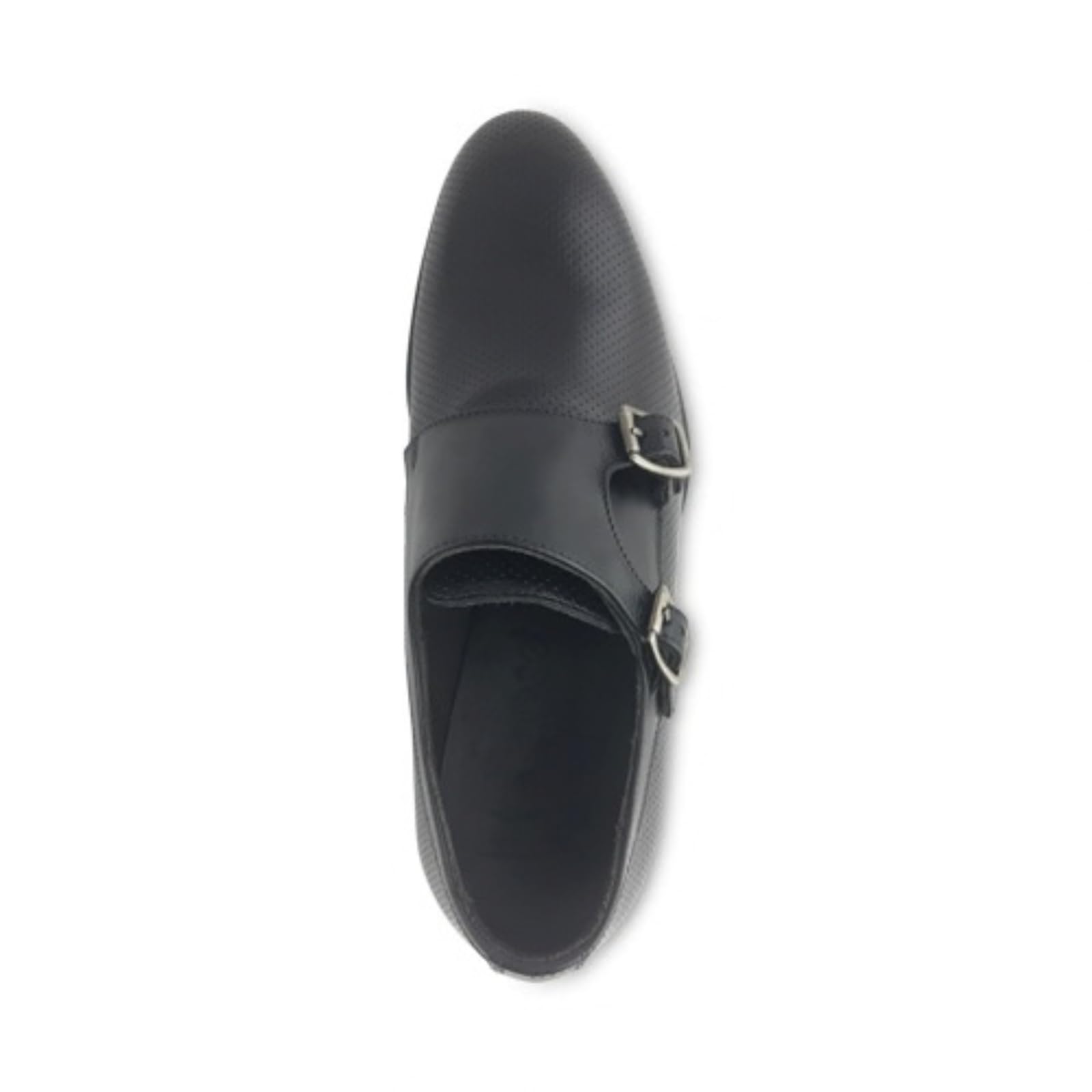 Scarpe Doppia Fibbia in Pelle Forata