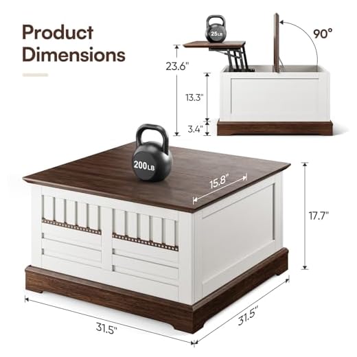 3-Piece Farmhouse Coffee Table Set
