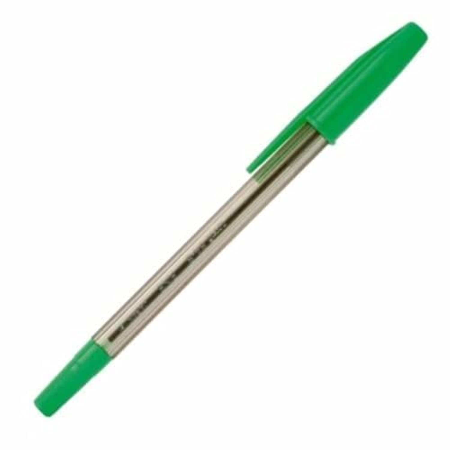 MitsubishiUni-Ball SA-S Fine 0.7 mm Nib Ballpoint Pen, Green, Pack of 12