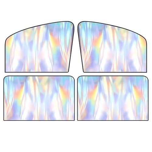 Sonnenschutz Auto 4er-Pack Sonnenschutz Für Auto-Seitenfenster – Wärmeisolierend, Lichtdicht Und UV-Schutz Mit Magnetischem Design Sonnenblende(Color)