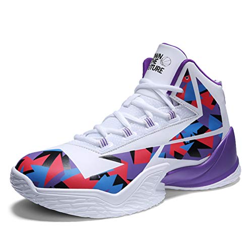 WILTENA Unisex Lifestyle High-top Womens Anti-Slip Basketball Shoes Mens Sports Running Walking Sneakers
