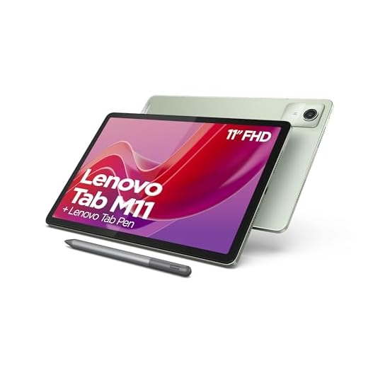 Lenovo Tab M11 Tablet | 11'' WUXGA Touch Display | MediaTek Helio G88 | 8GB RAM | 128GB Speicher | Wi-Fi | Android 14 | grün | inkl Tab Pen