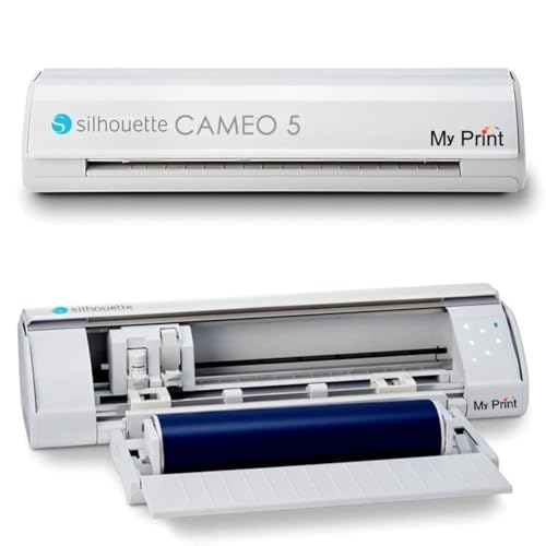 MY PRINT | Silhouette Cameo 5 Cutting Plotter for Sticker Cutting | Crafting User | Customise Working | 12 Inch Width For Business Supplies Products [White]