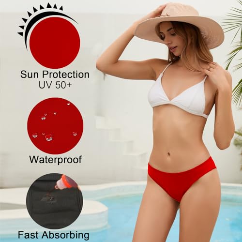Image of SherryDC Women's Period Swimwear Bikini Bottoms-Menstrual Leakproof Swimsuit Bottoms Briefs for Teen Girl
