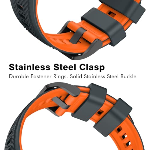 OVERSTEP Silicone 22mm Watch BandSport, Multi-Device - Compatible With Garmin Fenix 7/6/5 and Epix Pro 47mm - Image 3