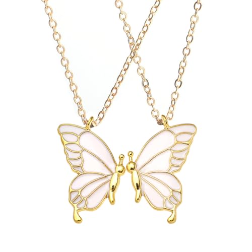 Image of Hodaqe 2 Pcs Butterfly Necklace for Girls and Women Best Friend Friendship, Alloy Fashion Necklace Gift for Forever Best Friend