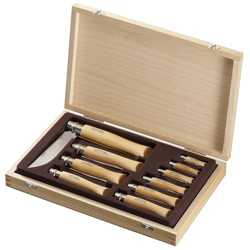 Opinel - Coffret Collection 10 Couteaux de Poche - N°02, 03, 04, 05, 06, 07, 08, 09, 10 et 12 -...
