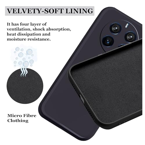 Image of A rtistque Liquid Silicone Back Cover Case for Realme 12 Pro 5G Shockproof TPU Soft Flexible with Camera Protection - Black