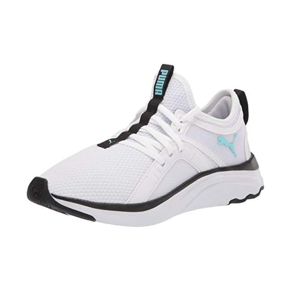 PUMA womens 19435503 Running Shoe, Puma White-angel Blue-puma Black, 5.5 US