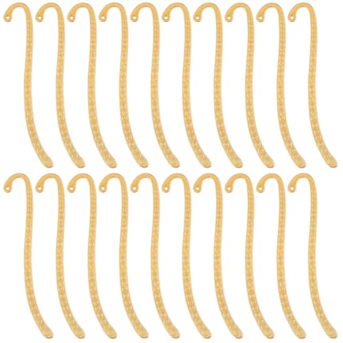 BEAMARKER 20 Pack Metal Bookmark Hairpin Beading Vintage Hook Carved
