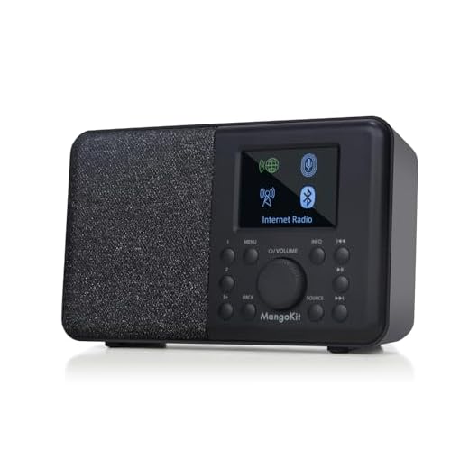 MangoKit SR10 Smart WiFi Internet Radio, Podcast Player, Bluetooth Speaker, Portable FM Radio, Color Display,Dual Alarms, Presets,Application Control Support-Black
