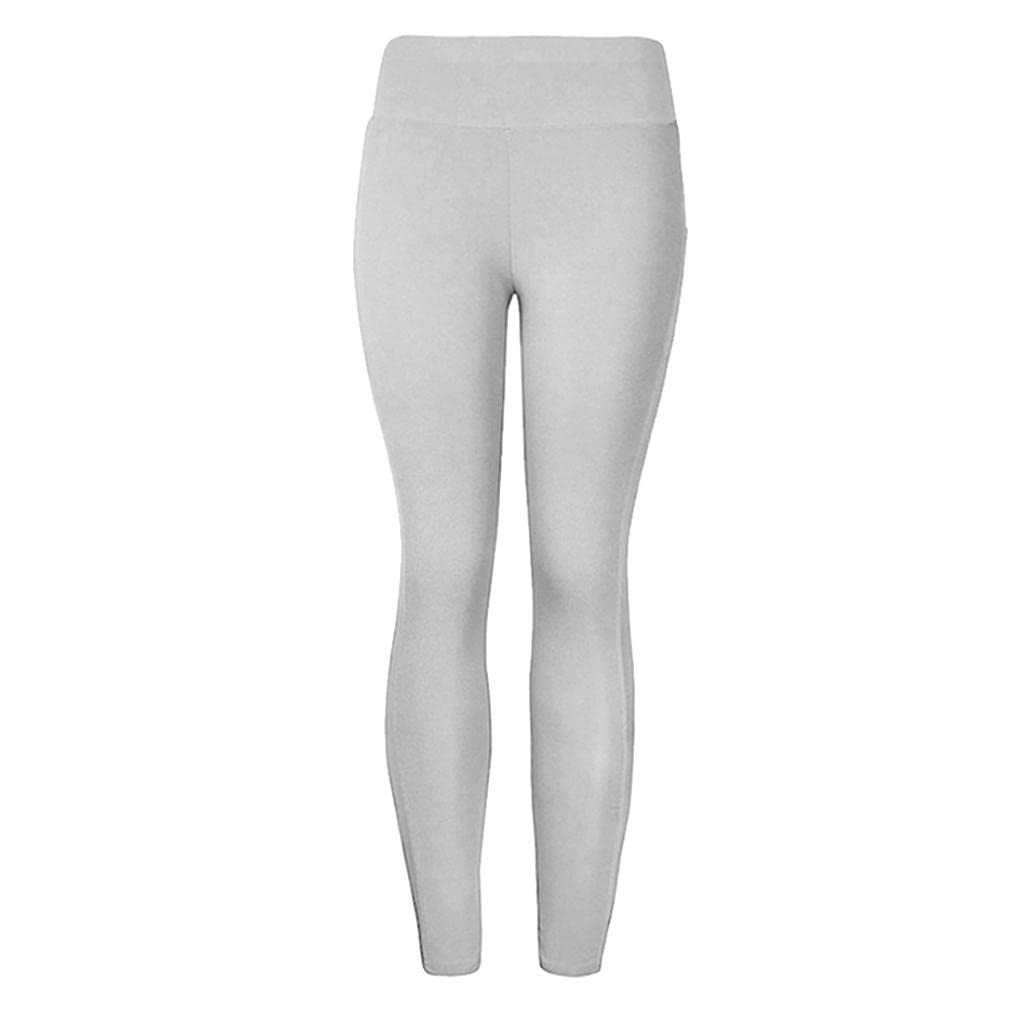 Workout Leggings Gym Sportswear Yoga Pants Fitness Tights Trouser Gray XL-image-35