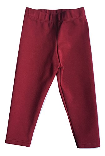 DMK Baby and Toddler Leggings - Boys Girls Ponte Pants and Sizes (3T, Berry)