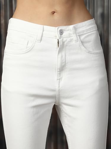 Image of High Star Women Cotton Washed Skinny Fit High-Rise Jeans