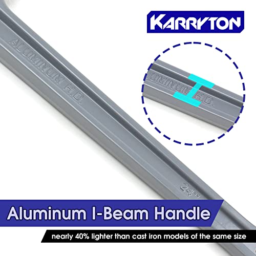 Image of 24 Inch Aluminum Pipe Wrench, 4 inch /100mm Adjustable Cr-Mo Jaw Opening Heavy Duty Straight Handle Plumbing Wrenches, Perfect Plumbers Tool Exceed GGG Standard