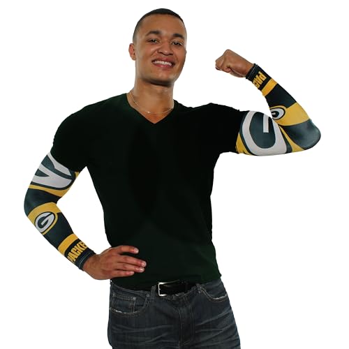 Littlearth NFL Green Bay Packers Strong Arms, Team Color, 17” Wrist to Bicep