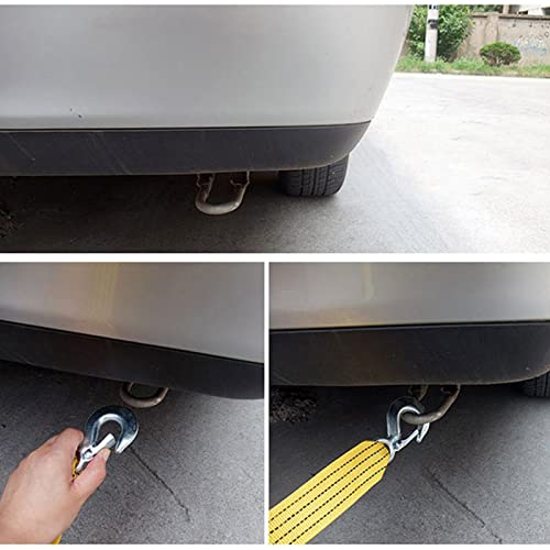 Corda de reboque para trailer de emergência com ganchos, correia de tração de aço polipropileno de a