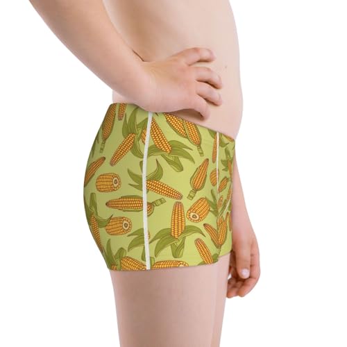 Boys' Cotton Boxer Brief Soft Underwear-Corn2