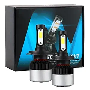 Geniune H4 Hi/Lo 9000LM 6500K 72 W LED Automotive Headlight Bulbs Auto Conversion Driving Lamp | Headlight Assemblies for Car | Cool White Light