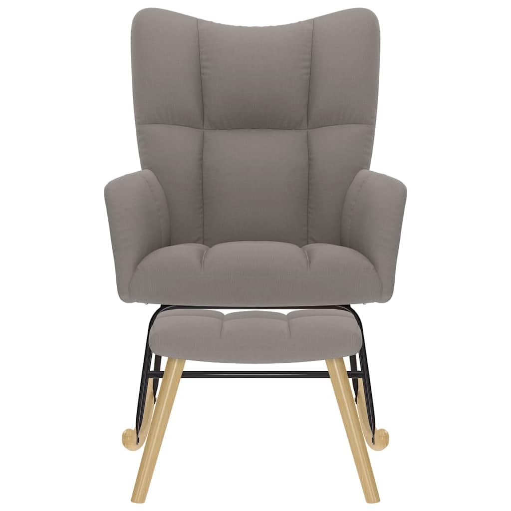 Poltrona a dondolo con poggiapiedi poltrona per allattamento in tessuto grigio marrone poltrona per allattamento, poltrona da lettura, poltrona relax, poltrona relax moderna per soggiorno