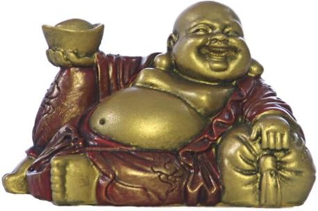Reclining Happy Buddha, Miniature (Set of 2)